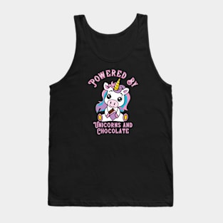 Powered by Unicorns and Chocolate Tank Top